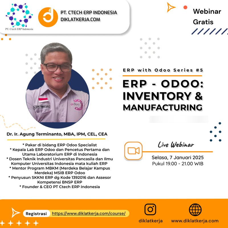 ERP - Odoo: Inventory & Manufacturing