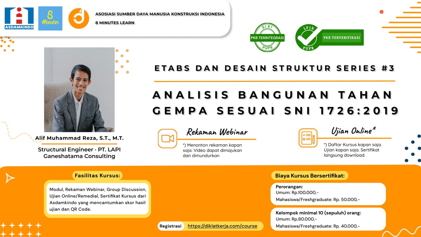 Analisis Bangunan Tahan Gempa Sesuai SNI 1726:2019