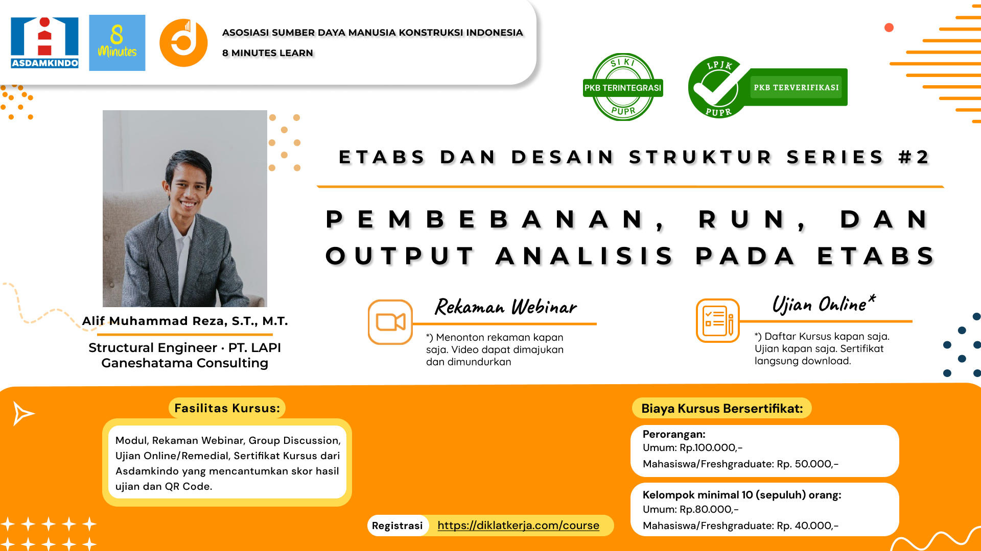 Pembebanan, Run, dan Output Analisis pada ETABS