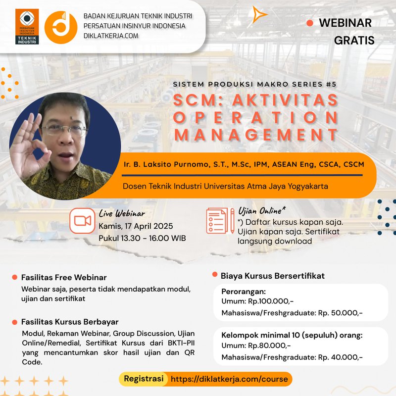 SCM: Aktivitas Operation Management