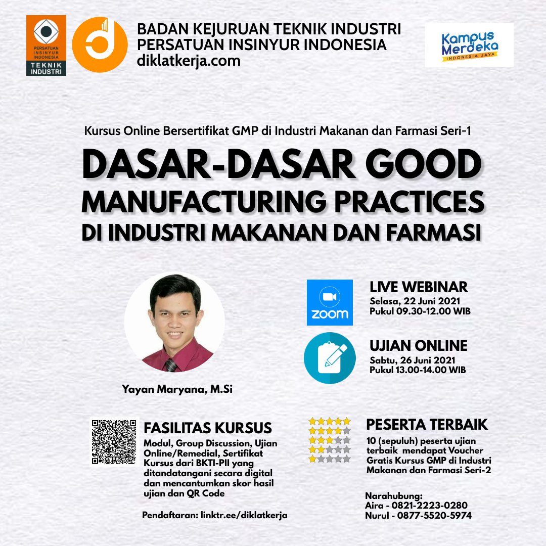 [Tanya Jawab] Dasar-dasar Good Manufacturing Practices di Industri Makanan dan Farmasi