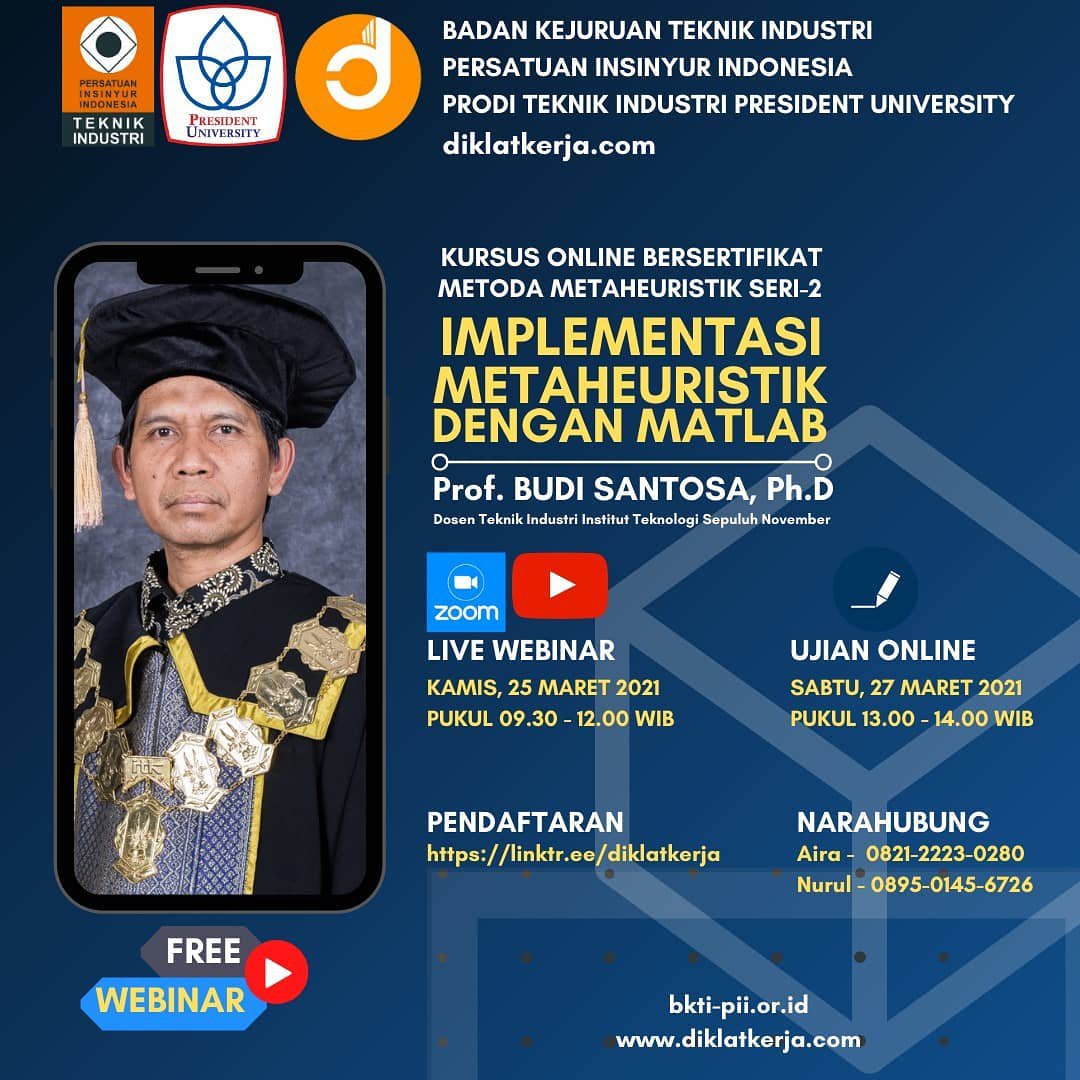 Tanya Jawab Metoda Metaheuristik Series #2: Implementasi Metaheuristik dengan MATLAB