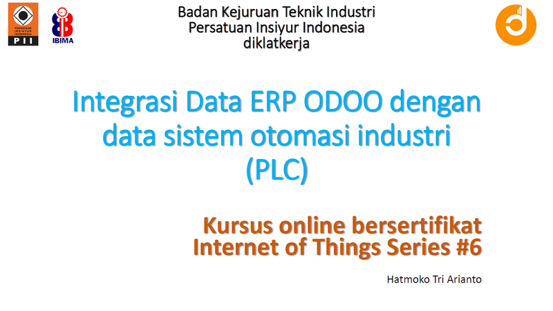 Part2. Integrasi Data ERP Odoo dengan Data Sistem Otomasi Industri (PLC)