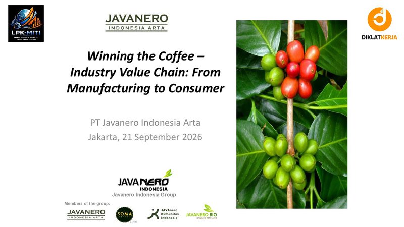 Winning the Coffee - Industry Value Chain: From Manufacturing to Consumer