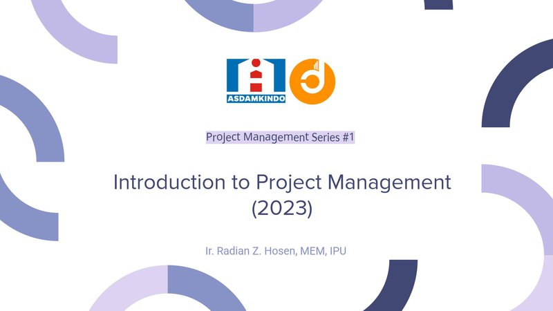 Introduction to Project Management (2023) Part1