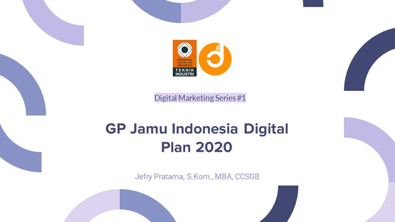 [Modul 2] GP Jamu Indonesia Digital Plan 2020
