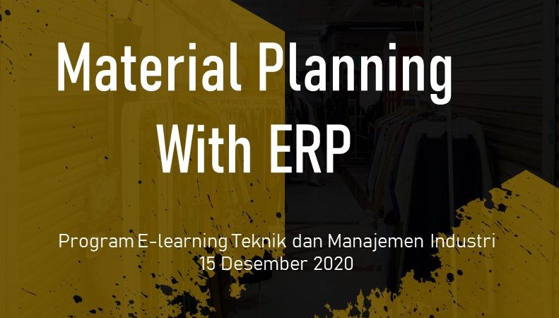 Part 3. Material Planning with ERP