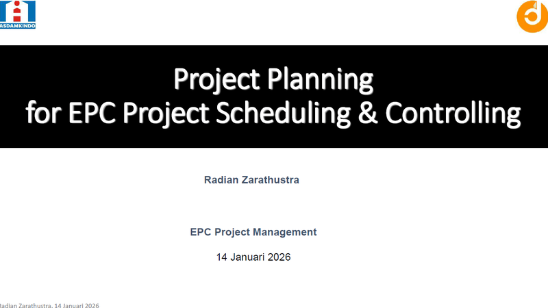 [Part 1} Project Planning for EPC Project: Scheduling and Controlling