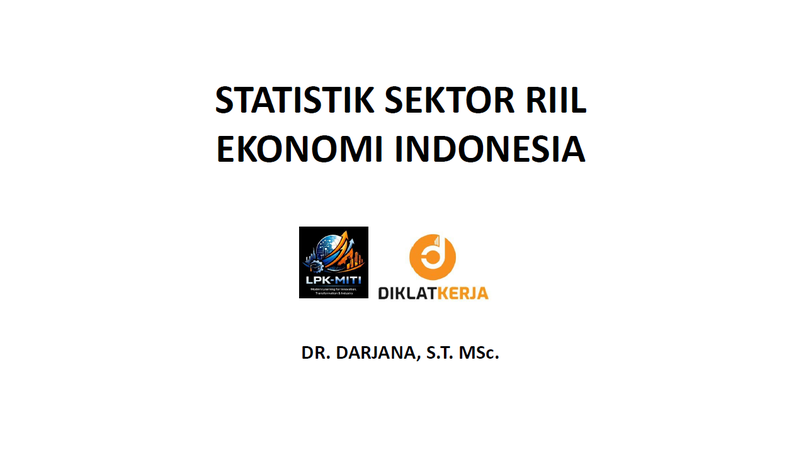 Statistik Sektor Riil Ekonomi Indonesia (2026)