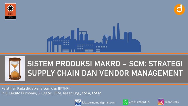 Part 1 Strategi Supply Chain dan Aktivitas Vendor Management