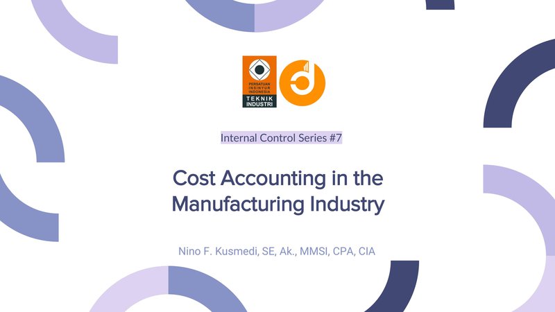 Part3. Cost Accounting in the Manufacturing Industry