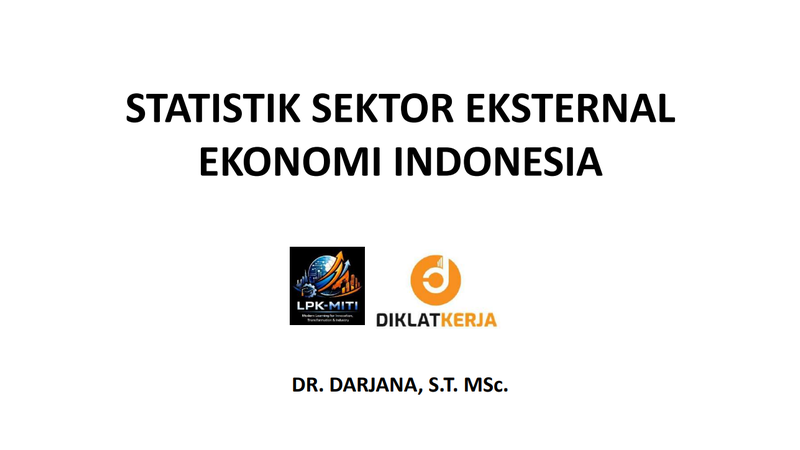 Statistik Sektor Eksternal Ekonomi Indonesia (2026)